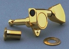 Allparts Electric Guitar Machine Heads Set with Metal Keystone Buttons (Gold)