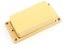 Allparts Electric Guitar Maple Humbucker Pickup Cover Set with Mounting Ring - No Holes (Natural)