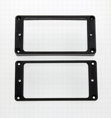 Allparts Electric Guitar Metal Curved Bottom Humbucker Mounting Ring Set (Black)