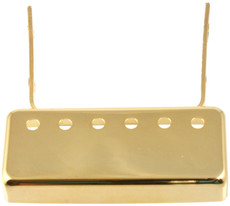 Allparts Electric Guitar Metal Humbucker Neck Pickup Cover for Johnny Smith Style Pickups with Bracket (Gold)