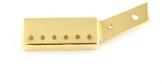 Allparts Electric Guitar Metal Mini Humbucker Bridge Pickup Cover for Johnny Smith Style Pickups with Bracket (Gold)