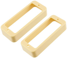 Allparts Electric Guitar Plastic Mini Humbucker Mounting Rings Set (Cream)