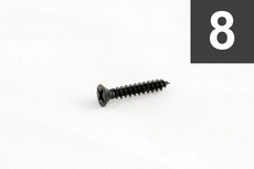 Allparts Electric Guitar Short Humbucking Pickup Mounting Ring Screws - Black (Pack of 8)