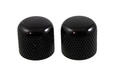 Allparts Guitar 23/32 Inch Tall Dome Control Knobs with Set Screw (Black)