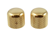 Allparts Guitar 23/32 Inch Tall Dome Control Knobs with Set Screw (Gold)