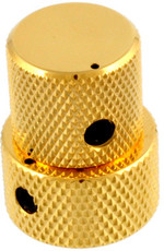 Allparts Guitar 23mm Tall Concentric Stacked Control Knob with Set Screw and Dot Indicator (Gold)