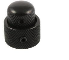 Allparts Guitar 7/16 Inch Tall Concentric Stacked Control Knob with Set Screw (Black)