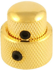 Allparts Guitar 7/16 Inch Tall Concentric Stacked Control Knob with Set Screw (Gold)