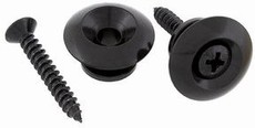 Allparts Guitar and Bass Guitar Oversized Strap Buttons - Black (Pack of 30)