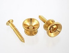 Allparts Guitar and Bass Strap Buttons (Gold)