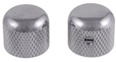 Allparts Guitar Short 5/8 Inch Tall Dome Control Knobs with Set Screw (Chrome)