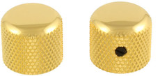 Allparts Guitar Short 5/8 Inch Tall Dome Control Knobs with Set Screw (Gold)