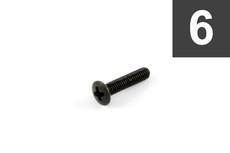 Allparts Guitar Short Machine Head Button Screws - Black (Pack of 6)