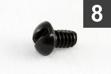 Allparts Guitar Slotted Pickup Selector Switch Screws - Black (Pack of 8)