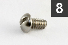 Allparts Guitar Slotted Pickup Selector Switch Screws - Stainless Steel (Pack of 8)