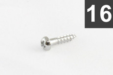 Allparts Guitar Small Machine Head Screws for Enclosed Machine Heads - Chrome (Pack of 16)