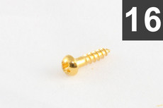 Allparts Guitar Small Machine Head Screws for Enclosed Machine Heads - Gold (Pack of 16)