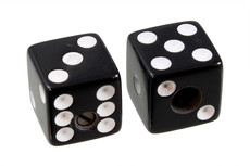 Allparts Guitar Solid Shaft Dice Contol Knob Set with Set Screw (Black)