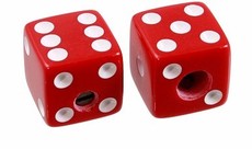 Allparts Guitar Solid Shaft Dice Contol Knob Set with Set Screw (Red)