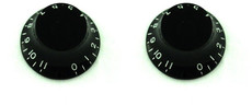 Allparts Guitar Split Shaft Bell Control Knob Set with 0-11 Indicators (Black)