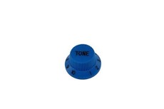 Allparts Guitar Split Shaft Plastic Top Hat Tone Control Knob Set for Fender Stratocaster Style Guitars (Blue)