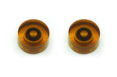 Allparts Guitar Split Shaft Speed Control Knob Set with 0-11 Indicators (Amber)