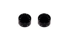 Allparts Guitar Split Shaft Speed Control Knob Set with 0-11 Indicators (Black)