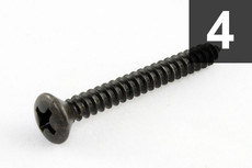 Allparts Guitar Strap Button Screws - Black (Pack of 4)