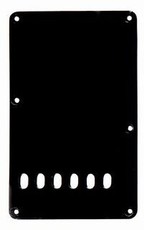 Allparts Left-Handed Electric Guitar 1-Ply Backplate with Six String Holes (Black)