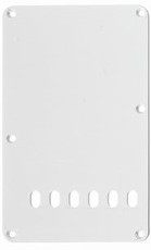 Allparts PG-0556 Left-Handed Electric Guitar 1-Ply Backplate with Six String Holes (White)