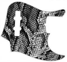 Allparts PG-0755 Bass Guitar 10-Hole 3-Ply Pickguard for Fender Jazz Bass Style Basses (Snake Skin)