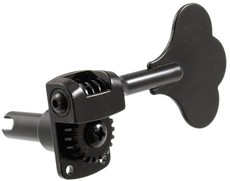 Allparts TK-7566 Bass Guitar Single Lightweight Small Post Machine Head with Clover Leaf Button - Bass Side (Black)