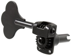 Allparts TK-7566 Bass Guitar Single Lightweight Small Post Machine Head with Clover Leaf Button - Treble Side (Black)