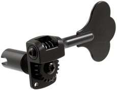 Allparts TK-7567 Bass Guitar Single Lightweight Wide Post Machine Head with Clover Leaf Button - Bass Side (Black)