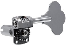 Allparts TK-7567 Bass Guitar Single Lightweight Wide Post Machine Head with Clover Leaf Button - Bass Side (Chrome)