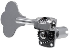 Allparts TK-7567 Bass Guitar Single Lightweight Wide Post Machine Head with Clover Leaf Button - Treble Side (Chrome)