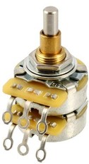 CTS 250K and 500K Solid Shaft Stacked Concentric Audio Potentiometer (Nickel)