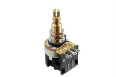 CTS 500K Split Shaft DPDT Push-Pull Long Threaded Audio Potentiometer (Nickel and Black)