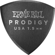 Ernie Ball Prodigy 1.5mm Large Shield Guitar Pick (Black)