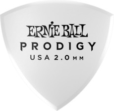 Ernie Ball Prodigy 2mm Large Shield Guitar Pick (White)