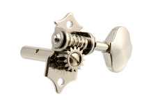 Gotoh Acoustic Guitar 3 A-Side Open Gear Machine Heads Set with Butterbean Buttons for Slotted Headstocks (Nickel)