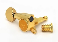 Gotoh Left-Handed Electric Guitar 6 In-Line Mini Machine Heads Set (Gold)