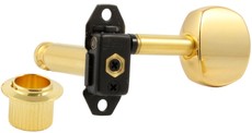 Gotoh ST31-SB5 Stealth-Key Series Electric Guitar 6 In-Line Light Weight Standard Post Machine Heads Set (Gold)