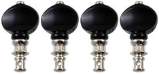 Gotoh UKB Ukulele Machine Head Set with Black Oval Buttons (Nickel)