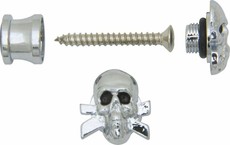 Grover Guitar and Bass Skull Strap Lock System (Chrome)