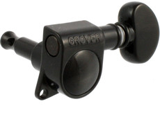 Grover Mid-Size Rotomatics Guitar 3 A-Side Machine Heads Set (Black)