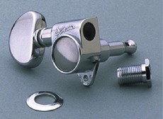 Schaller Guitar 3 A-Side Machine Heads Set with Large Buttons (Chrome)