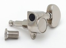 Schaller Guitar 3 A-Side Machine Heads Set with Large Buttons (Nickel)