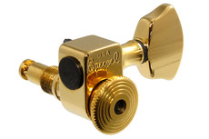 Sperzel Electric Guitar 3 A-Side Locking Machine Heads Set with Locking Knob (Gold)