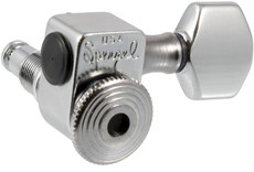 Sperzel Electric Guitar 6 In-Line Locking Machine Heads Set with Locking Knob (Chrome)